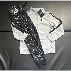 NWT Under Armour Track Jacket & Jogger Set Boys Youth Size Small